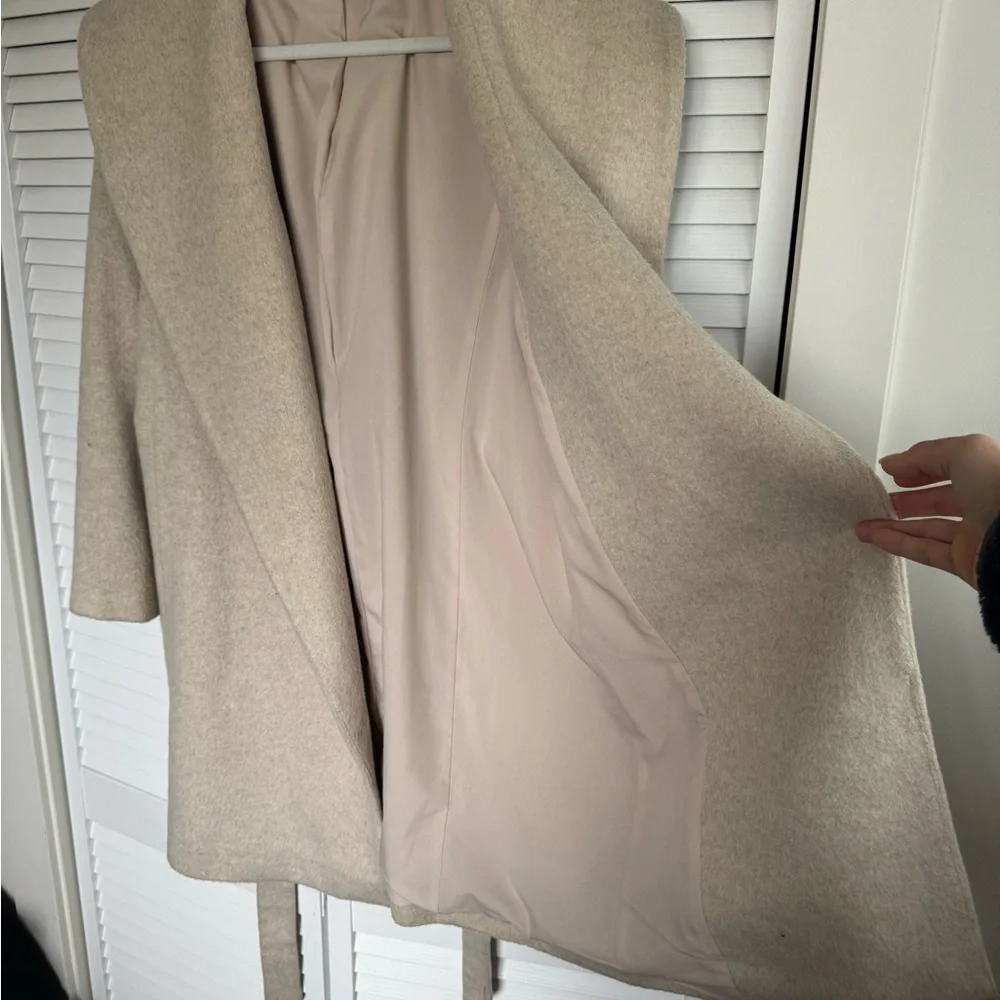 Ann Taylor Wool Shawl Collar Wrap Coat | Small - Picture 8 of 10